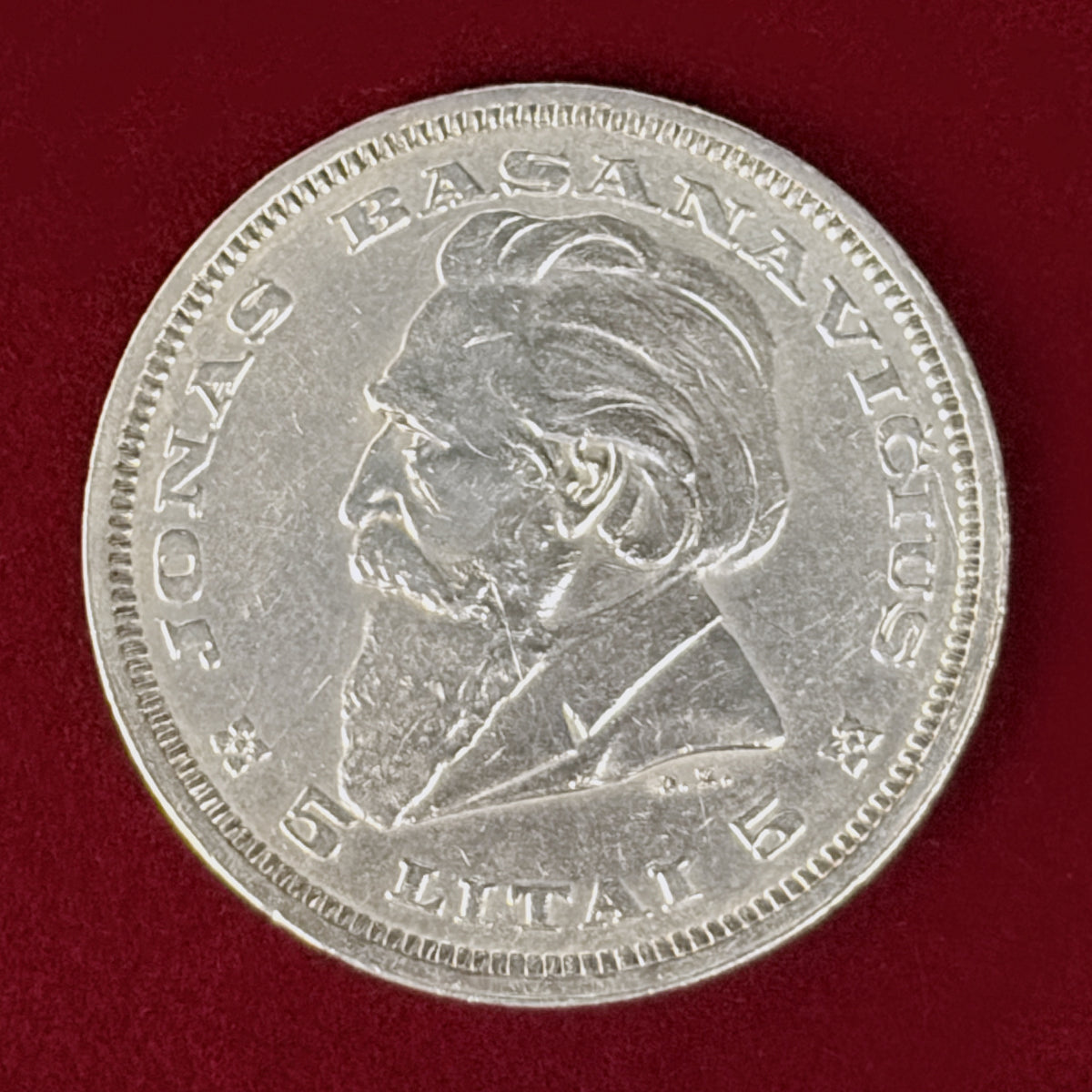 【リトアニア】5リタス 銀貨 1936［B-0001181］