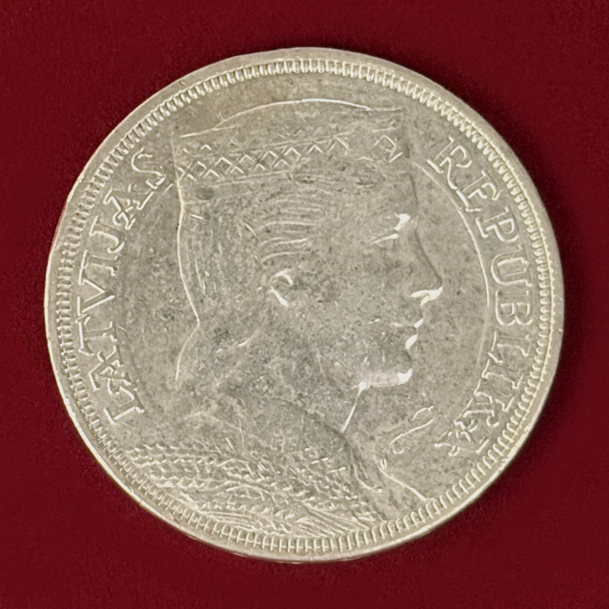 【ラトビア】5ラッツ 銀貨 1931［B-0001182］