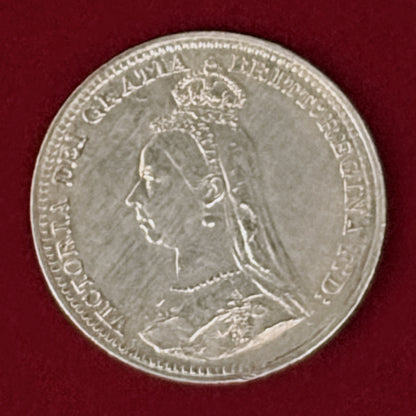 【イギリス】3ペンス 銀貨 1891［B-0001184］