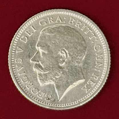 【イギリス】6ペンス 銀貨 1925［B-0001185］