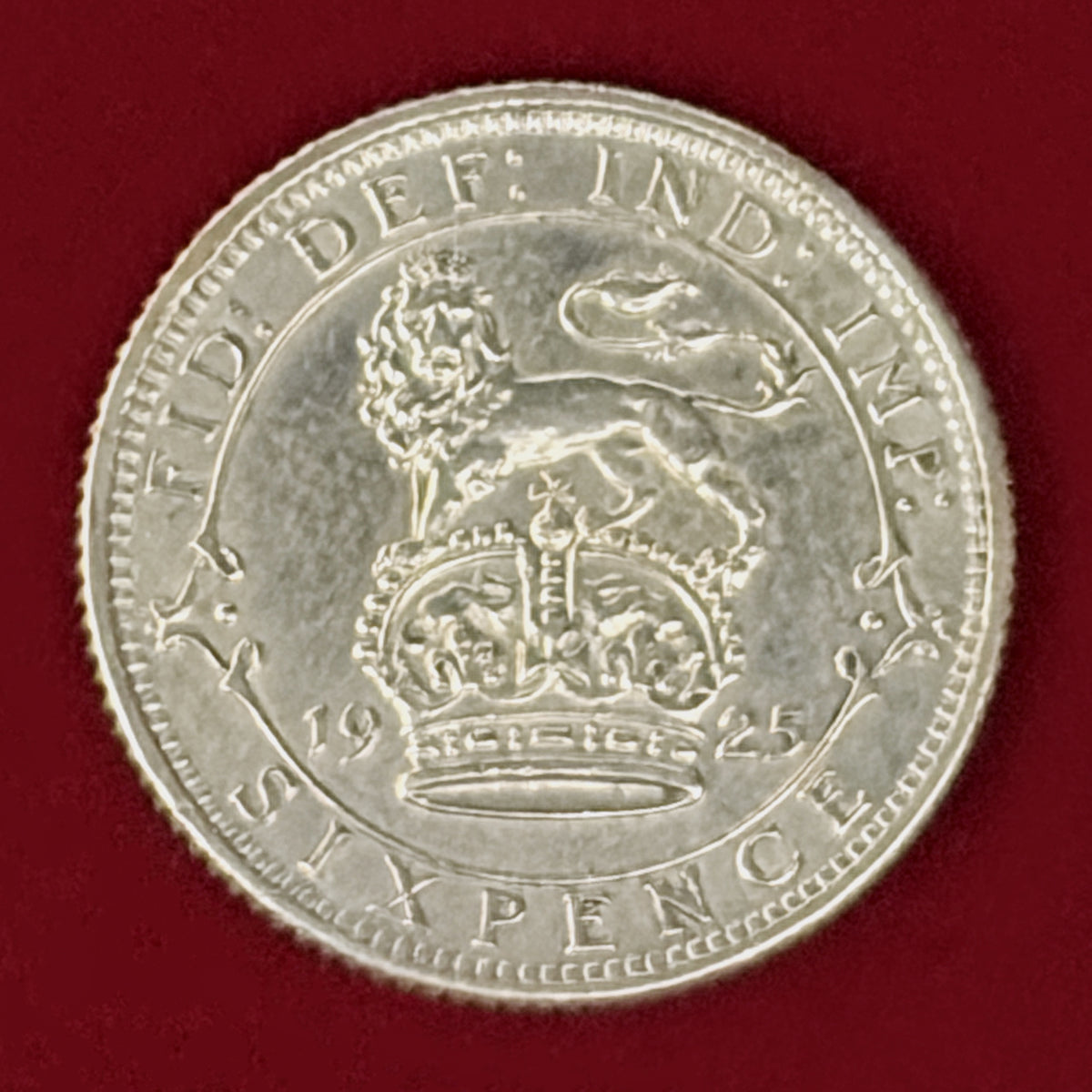 【イギリス】6ペンス 銀貨 1925［B-0001185］