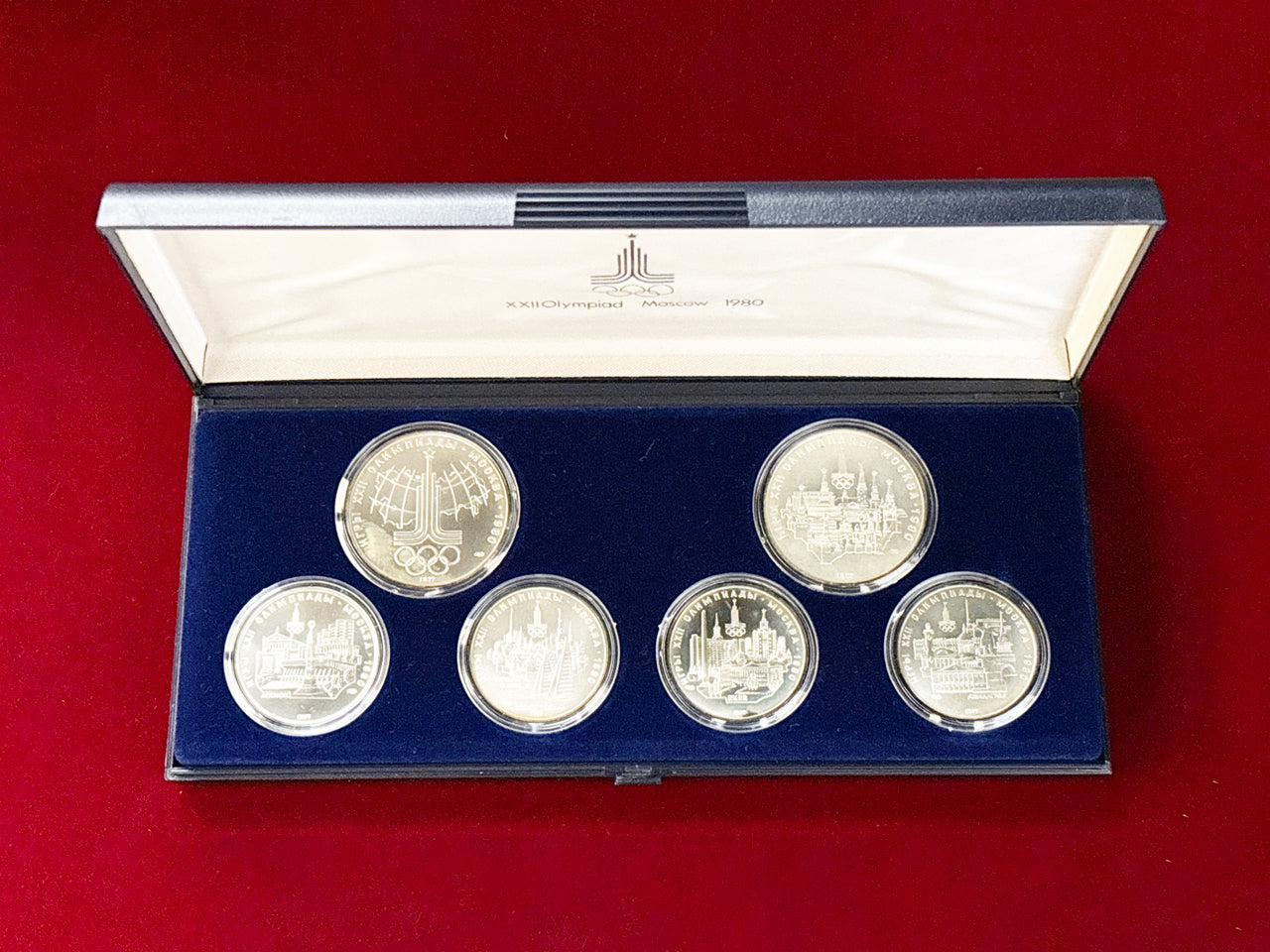 [Russia] Silver coin set commemorating the 1977 Moscow Olympics, set of 6 [C-0000046]