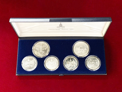 [Russia] Silver coin set commemorating the 1977 Moscow Olympics, set of 6 [C-0000046]