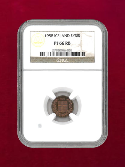 [Iceland] Oiral Bronze Coin 1958 NGC PF66 RB [C-0000075]