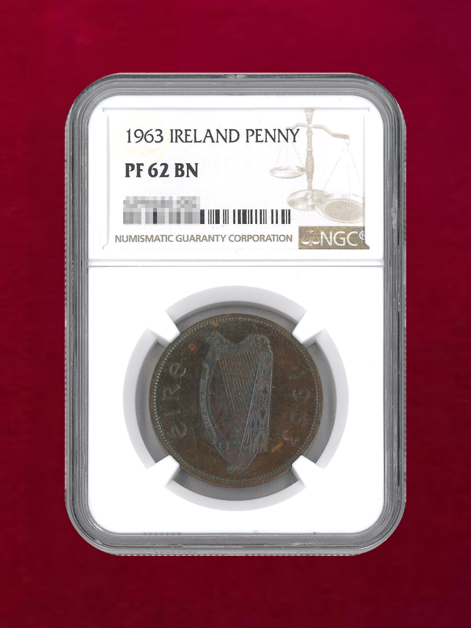 [Ireland] Bronze Penny 1963 NGC PF62 BN [C-0000076]