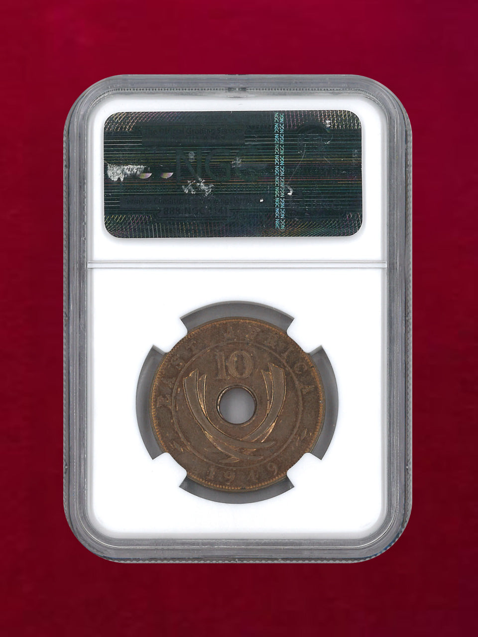 【東アフリカ】10セント青銅貨 1949 NGC PF62 RB［C-0000081］