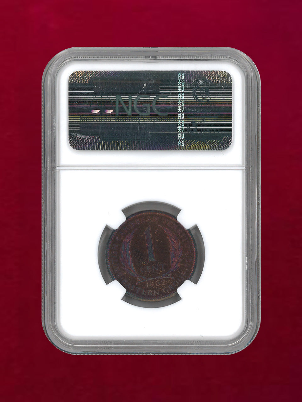 【イギリス領カリブ連邦】セント青銅貨 1962 NGC PF64 RB［C-0000086］