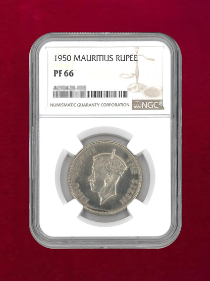 [Mauritius] Rupee Copper-Nickel Coin 1950 NGC PF 66 [C-0000123]