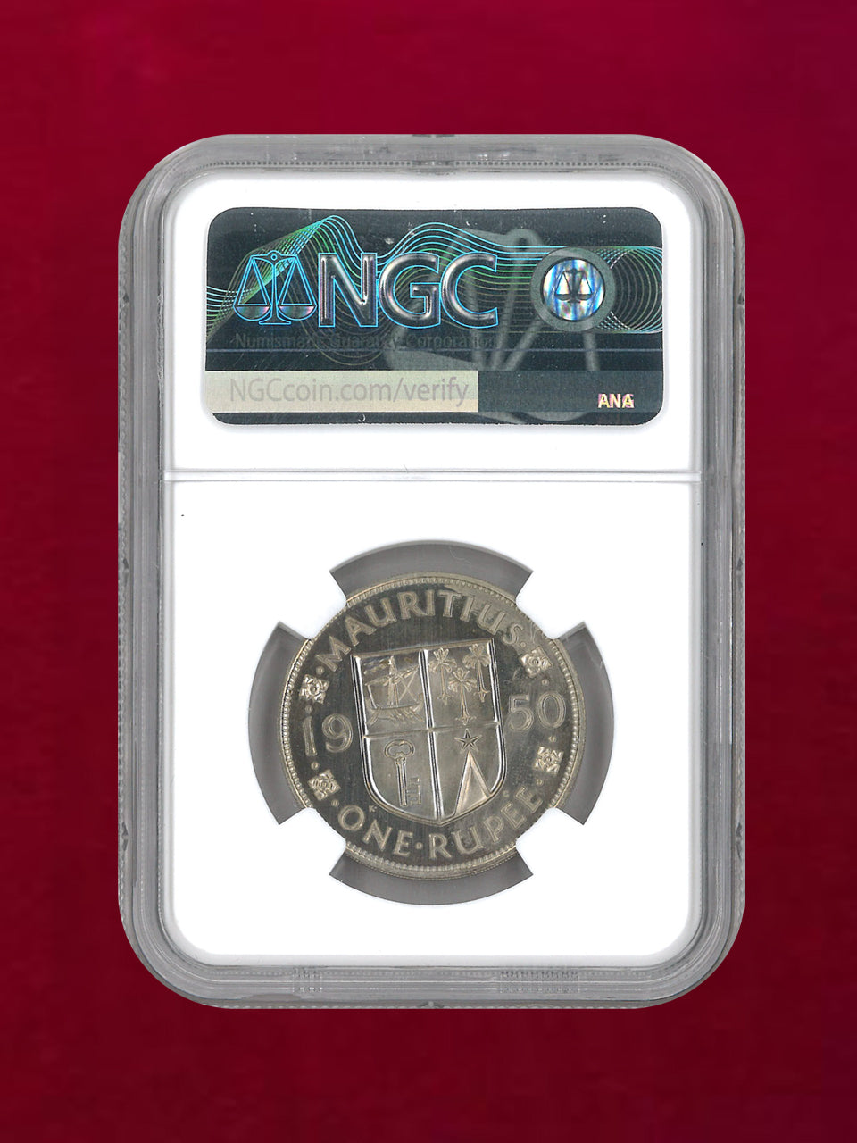 モーリシャス】ルピー 白銅貨 1950 NGC PF 66［C-0000123］ – ワールド