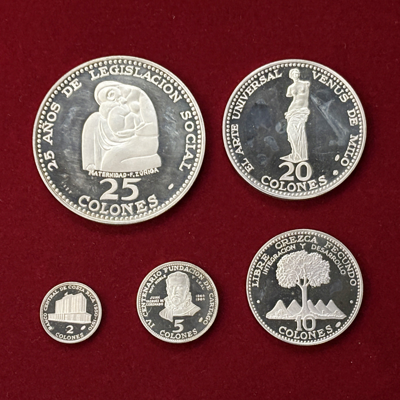 [Costa Rica] Proof set of 5, 1970 [C-0000132]