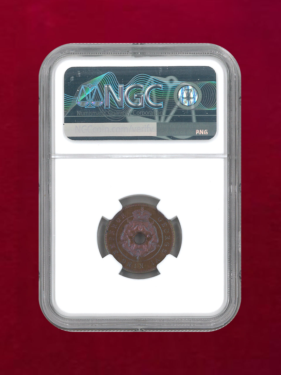 Southern Rhodesia] 1/2 penny bronze coin 1942 NGC PF 65 RB [C