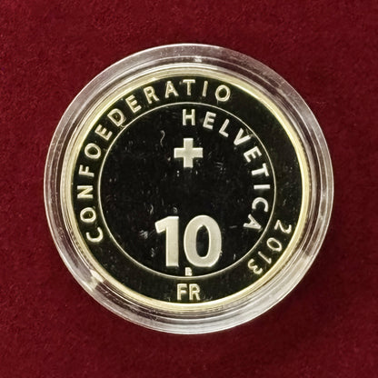 【スイス】10フラン バイメタル 白銅貨 プルーフ 2013［C-0000222］