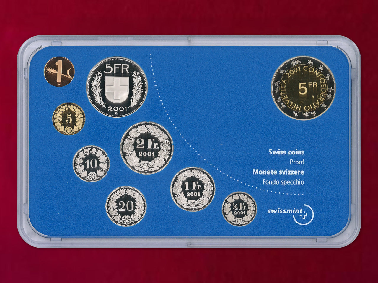 スイス】プルーフセット 9枚組 2001［C-0000246］ – ワールドコインズ