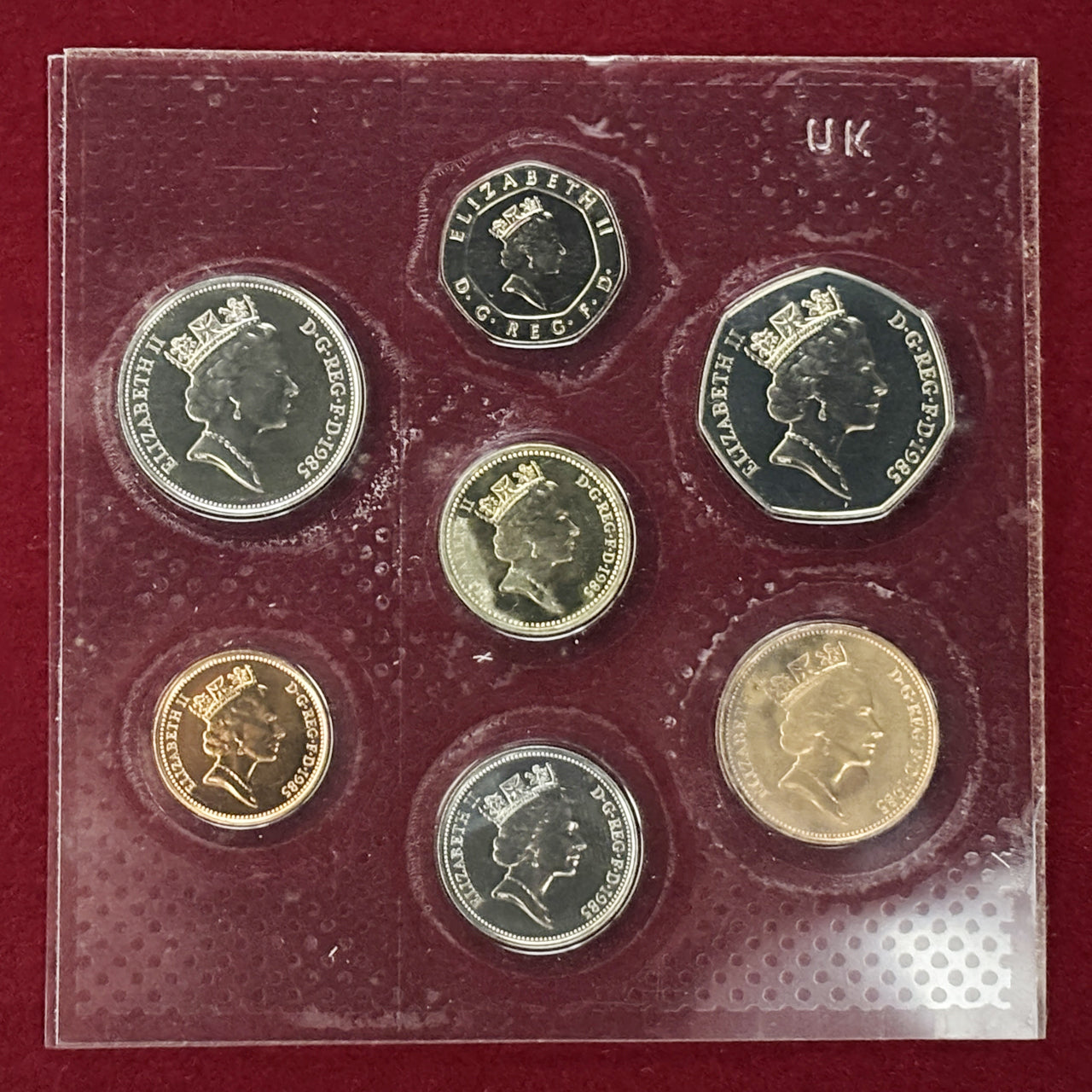 イギリス　硬貨セット　1985年 イギリス】コインセット 7枚組 1985［C-0000328］ – ワールドコインズ