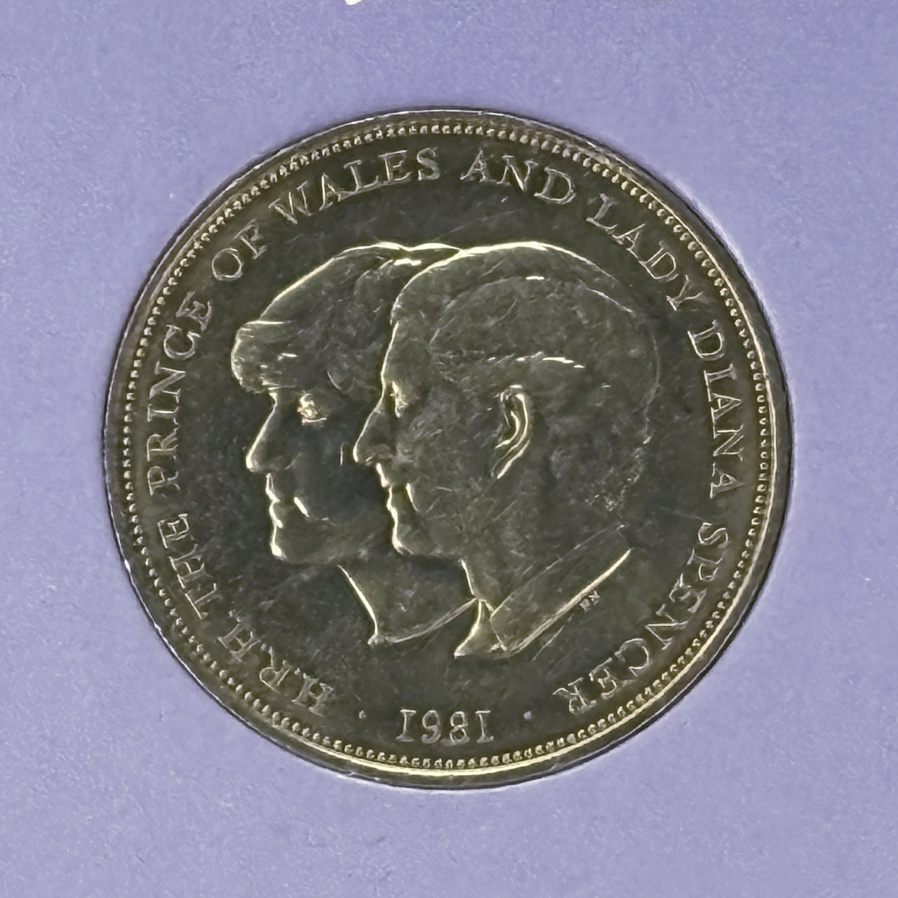 保管品】1981年 イギリス クラウン 銀貨 チャールズ皇太子 ダイアナ妃 