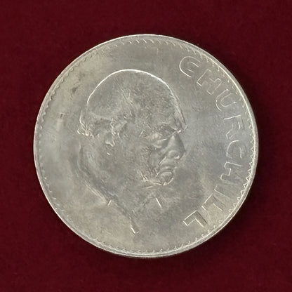 [UK] Winston Churchill 1 Crown Cupronickel Coin 1965 [C-0000580]