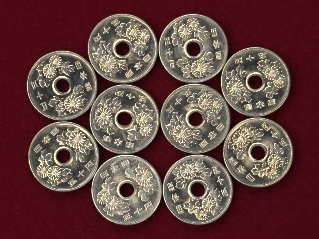 [Japan] 50 yen cupronickel coin, set of 10, 1967 [C-0000591]