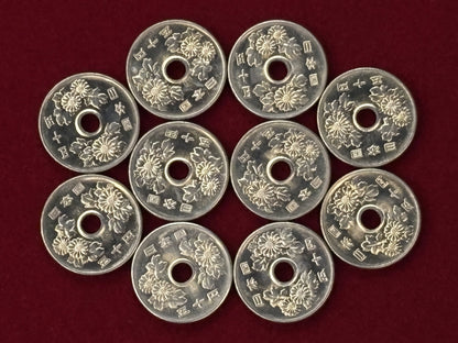 [Japan] 50 yen cupronickel coin, set of 10, 1967 [C-0000591]