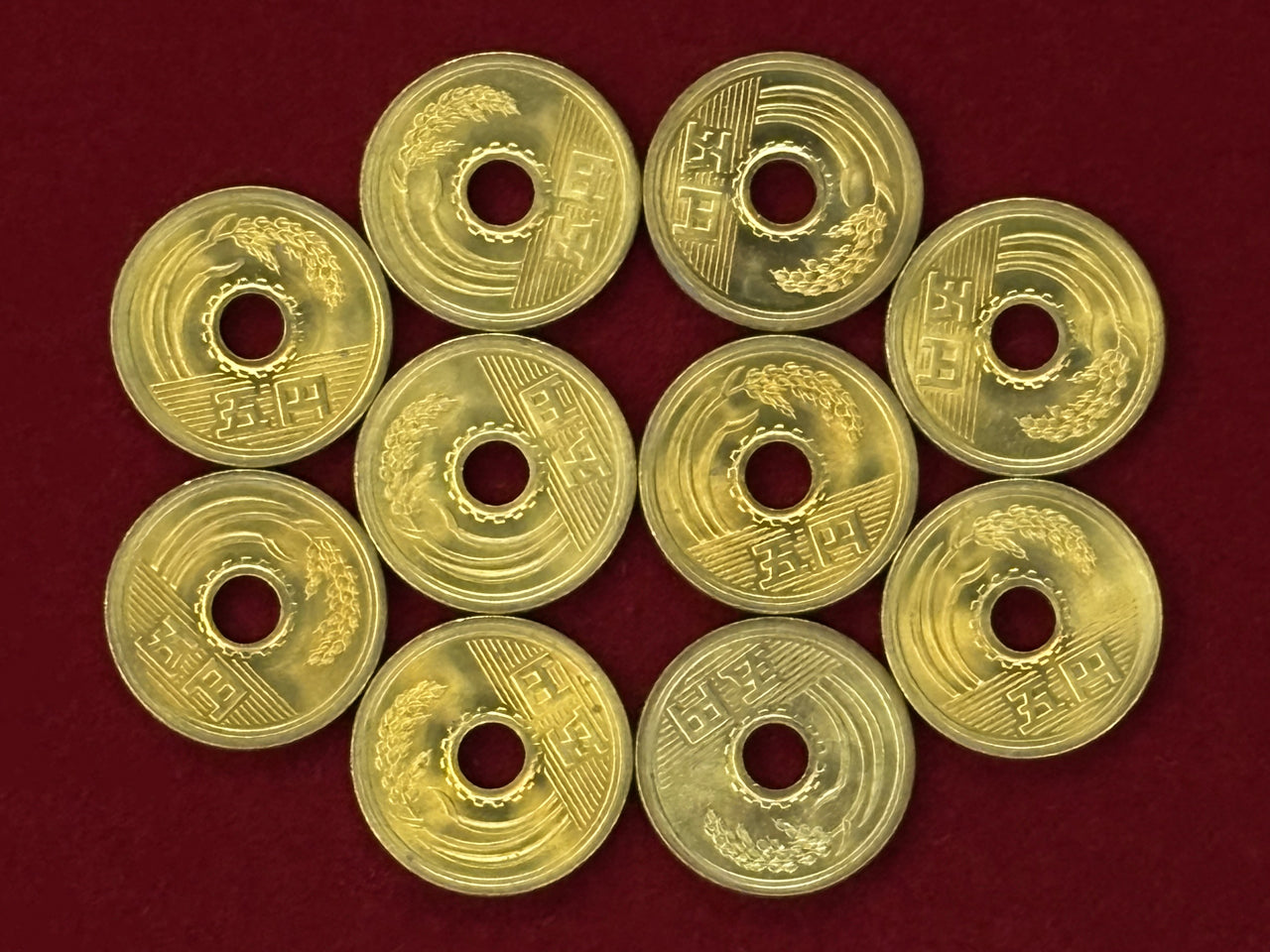[Japan] 5 yen brass coin, set of 10, 1989 (Showa 64) [C-0000592]