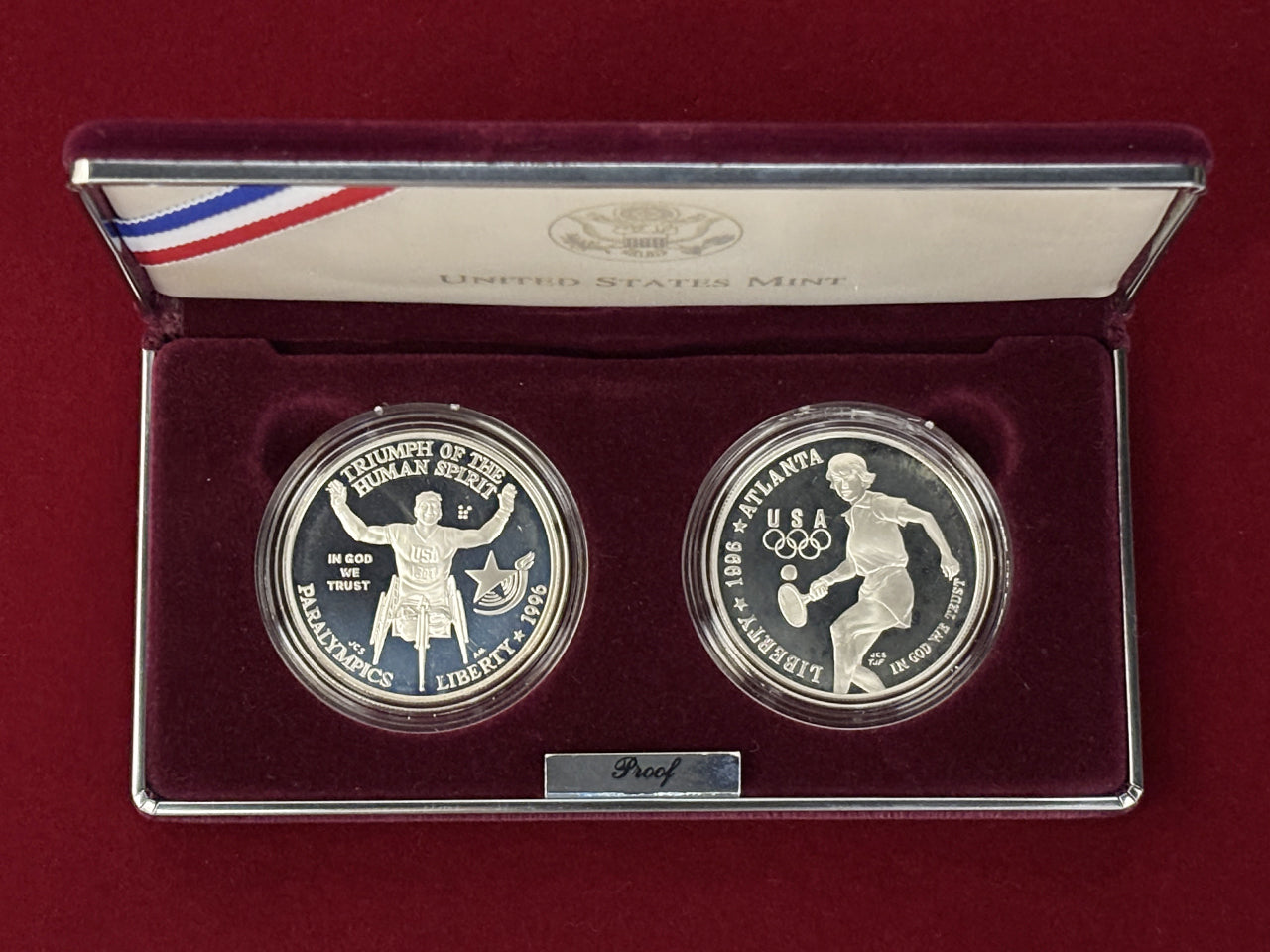 【アメリカ】アトランタオリンピック記念 プルーフセット 2枚組 1996［C-0000625］