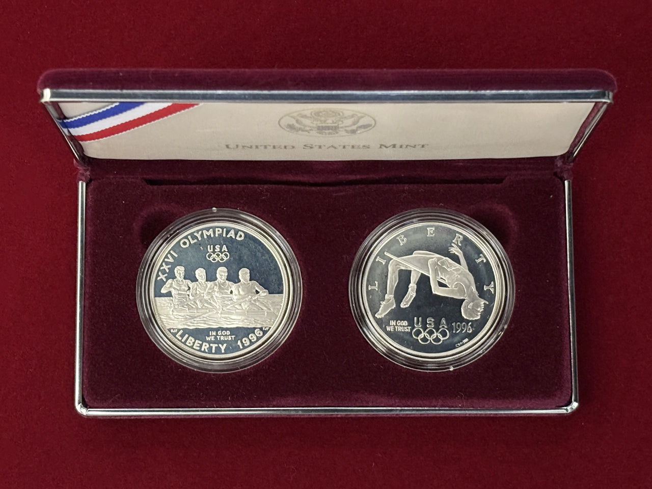 [USA] Atlanta Olympics Commemorative Proof Set, 2-piece set, 1996 [C-0000455]