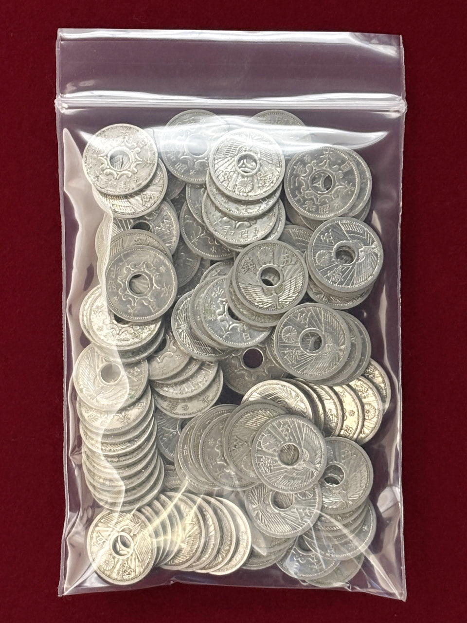 【日本】5銭 ニッケル貨 100枚セット 昭和9-12(1934-1937)［C-0000630］