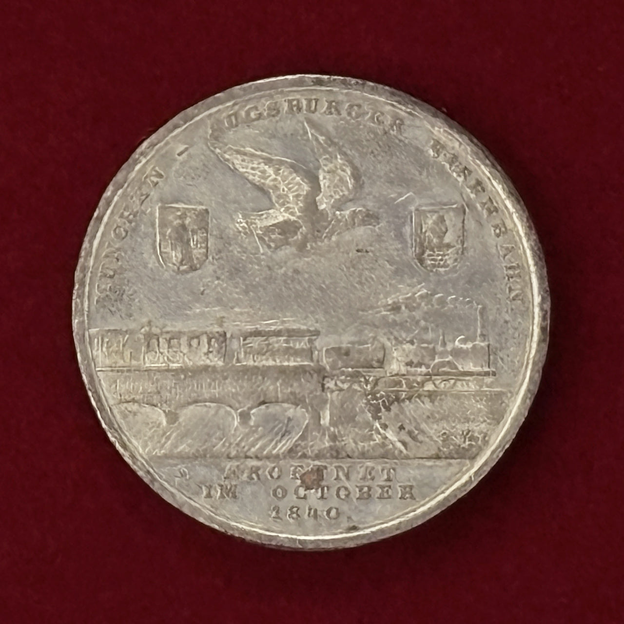 【ドイツ・バイエルン】ホワイトメタル製メダル 1840［C-0000660］