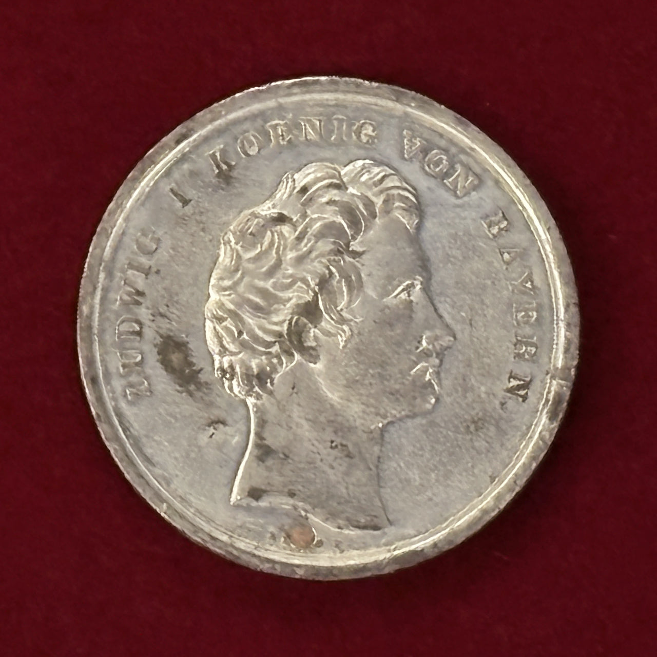 【ドイツ・バイエルン】ホワイトメタル製メダル 1840［C-0000660］