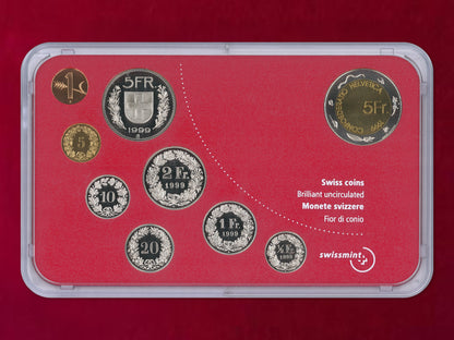 [Switzerland] Mint set, 9 discs, 1999 [C-0000245]