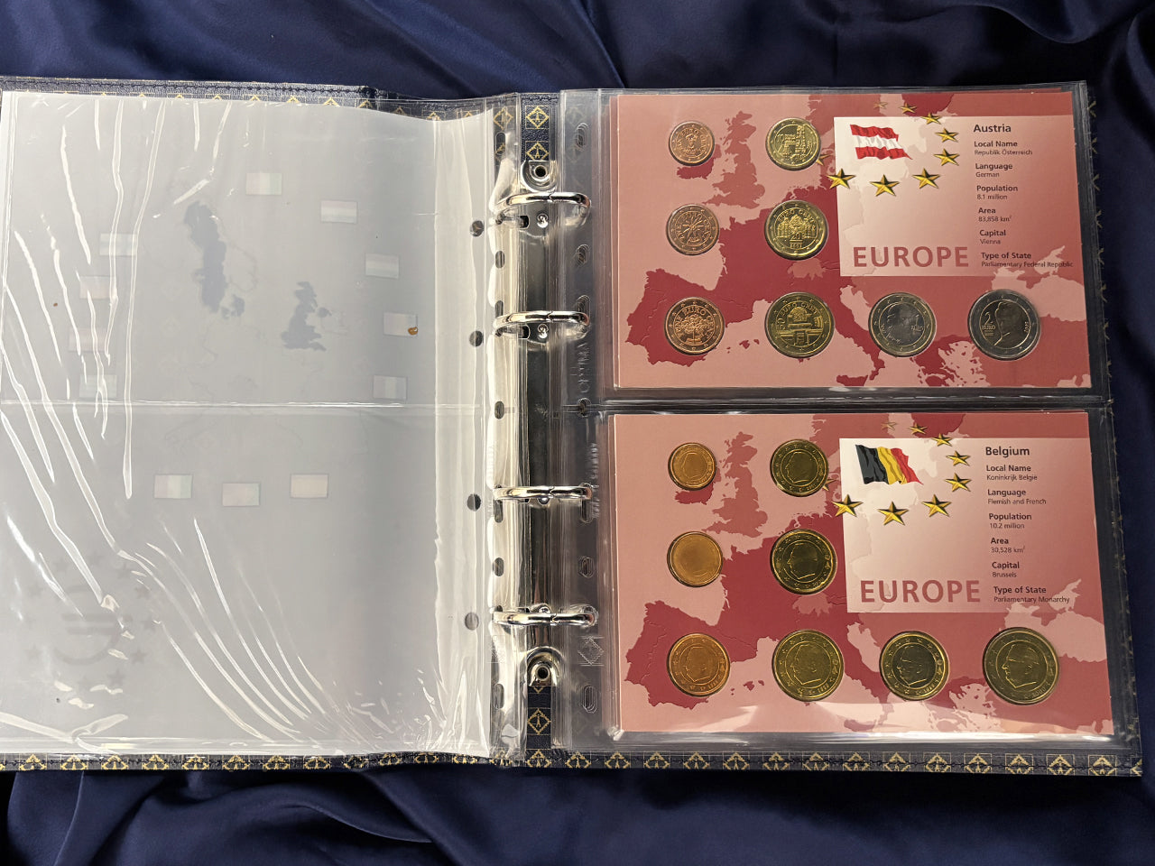 [EU 12 Countries] The First Euro Coin Set, 96 Coins, 2002 [C-0000675]