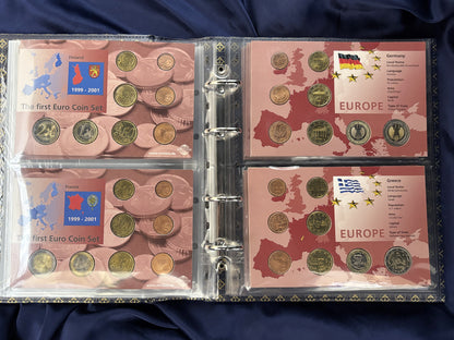 [EU 12 Countries] The First Euro Coin Set, 96 Coins, 2002 [C-0000675]