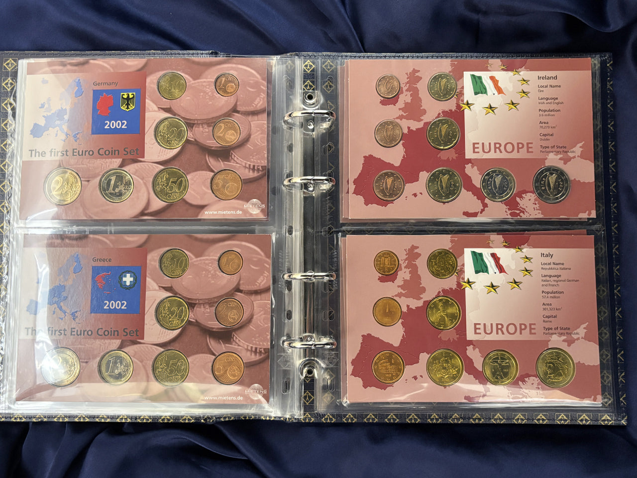 [EU 12 Countries] The First Euro Coin Set, 96 Coins, 2002 [C-0000675]
