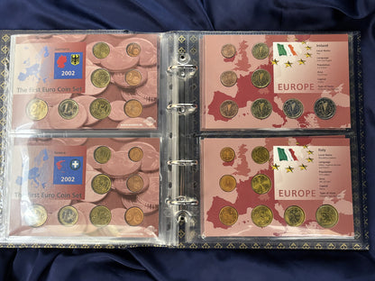 [EU 12 Countries] The First Euro Coin Set, 96 Coins, 2002 [C-0000675]