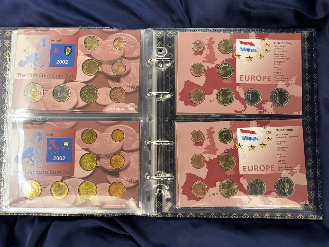 [EU 12 Countries] The First Euro Coin Set, 96 Coins, 2002 [C-0000675]