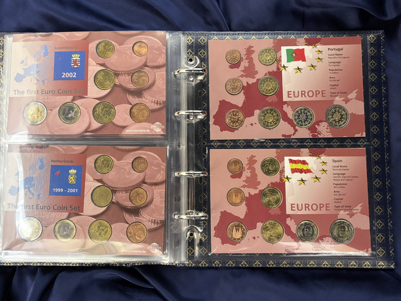 [EU 12 Countries] The First Euro Coin Set, 96 Coins, 2002 [C-0000675]