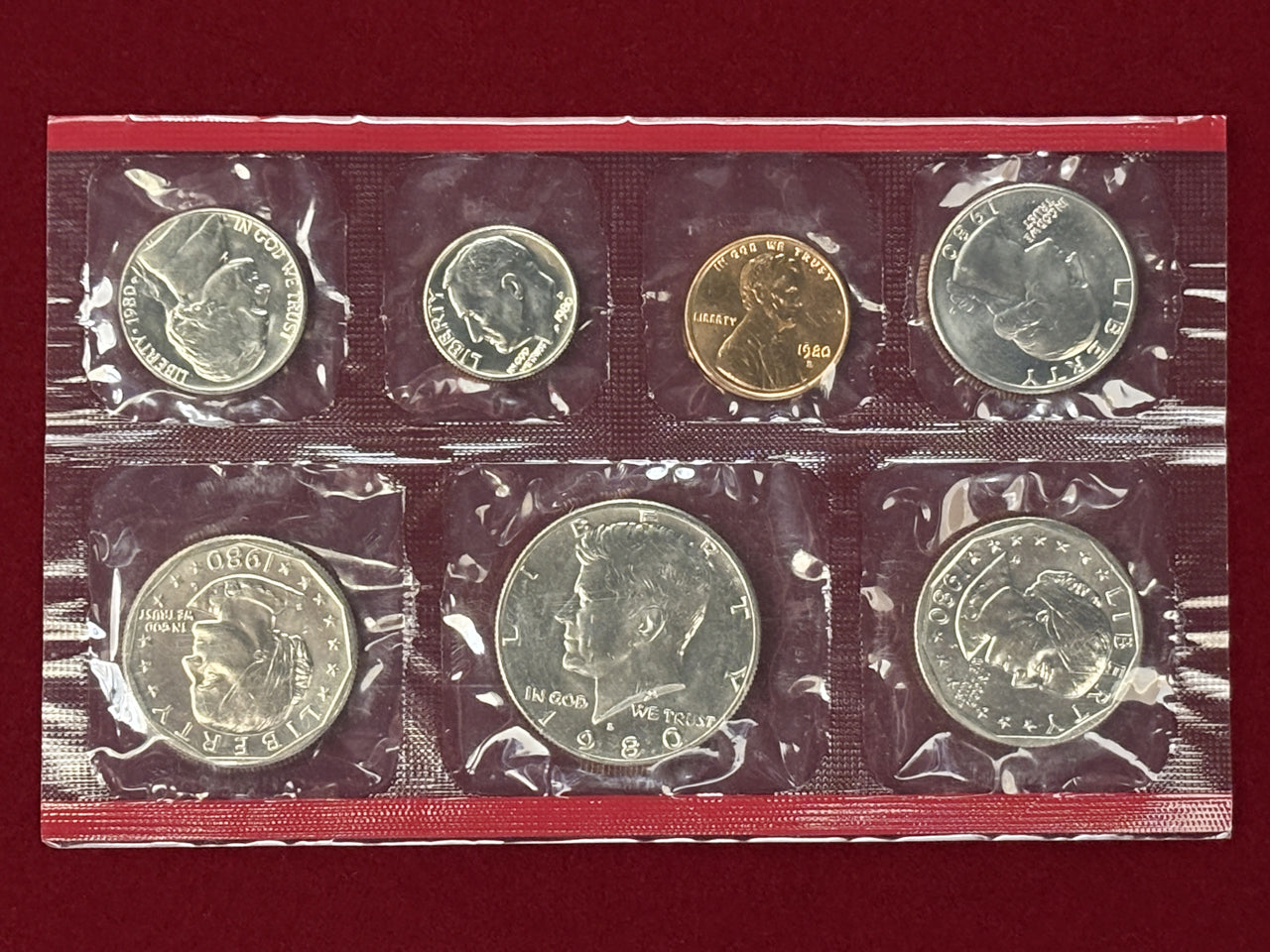 [USA] Coin Set of 7, 1980 [C-0000682]