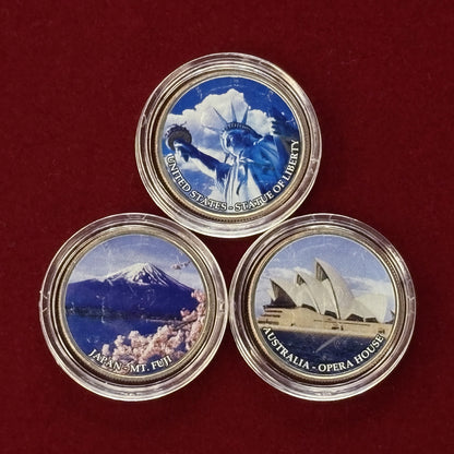 [USA] Color Print 50-Cent Cupronickel Coin, Set of 13 [C-0000703]