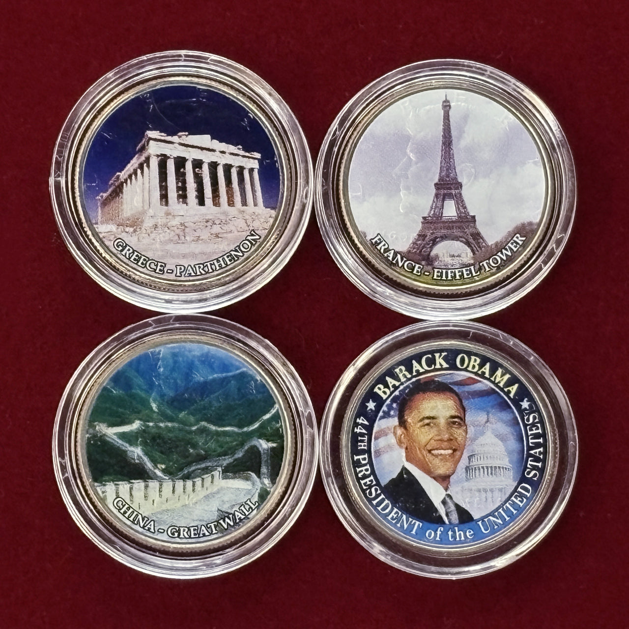 [USA] Color Print 50-Cent Cupronickel Coin, Set of 13 [C-0000703]