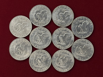 [USA] Eisenhower 1 Dollar Cupronickel Coin, Set of 10 [C-0000710]