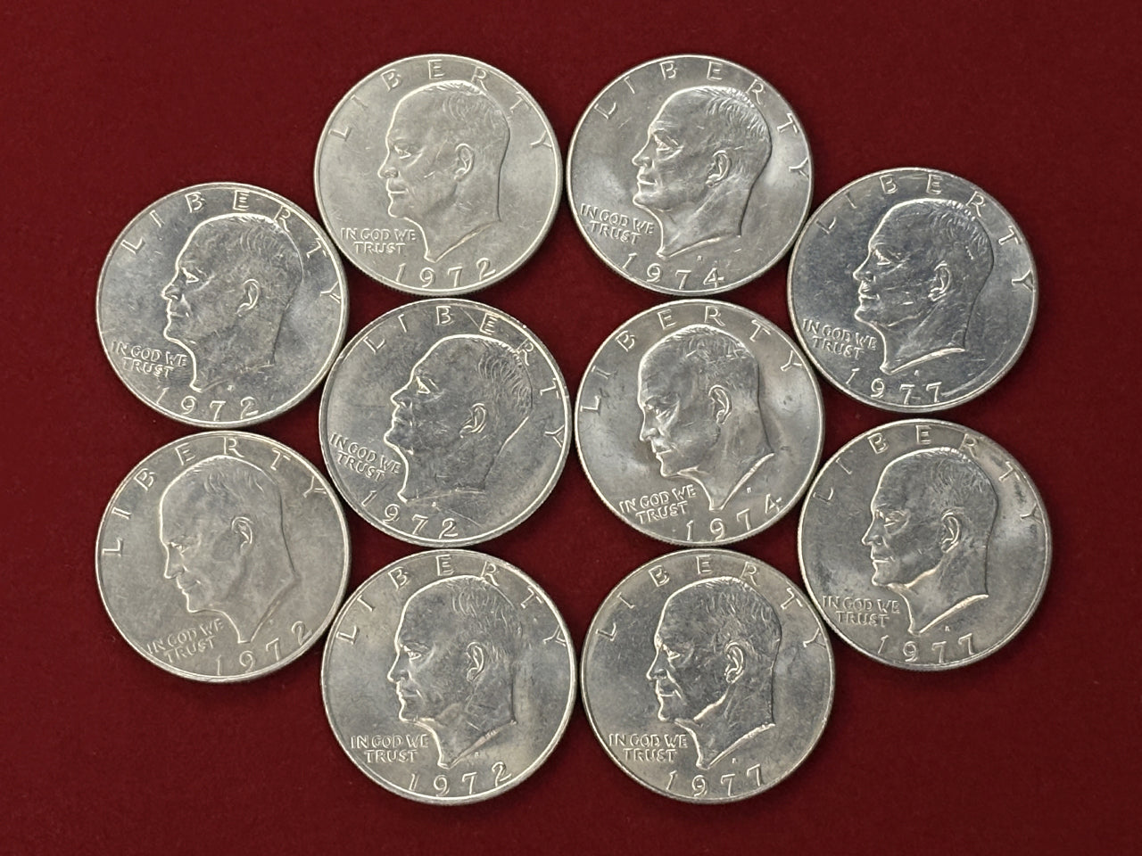 【アメリカ】アイゼンハワー 1ドル 白銅貨 10枚組［C-0000711］