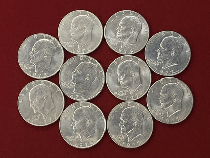 【アメリカ】アイゼンハワー 1ドル 白銅貨 10枚組［C-0000711］