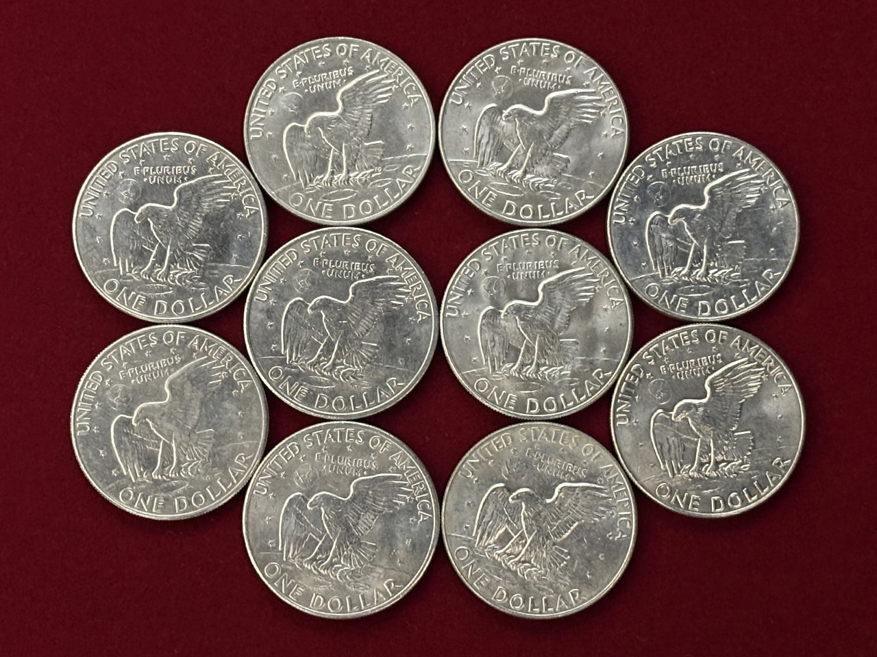 【アメリカ】アイゼンハワー 1ドル 白銅貨 10枚組［C-0000711］