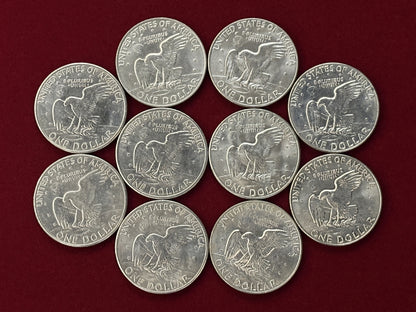 【アメリカ】アイゼンハワー 1ドル 白銅貨 10枚組［C-0000711］