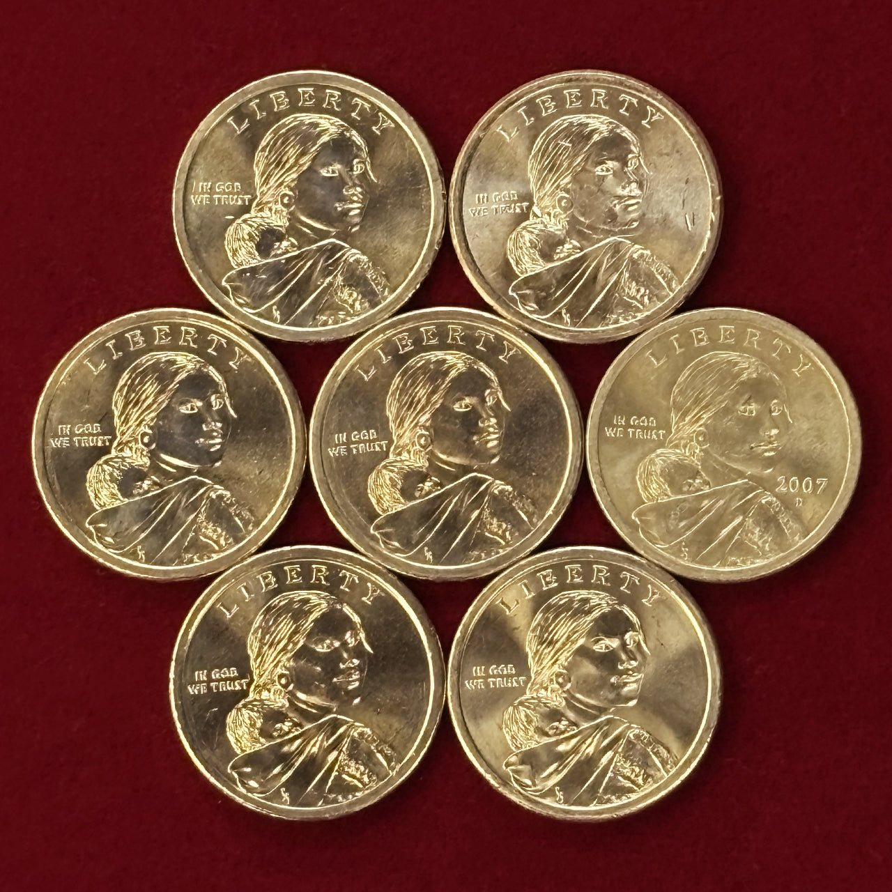 【アメリカ】サカガウィア 1ドル 硬貨 7枚組［C-0000714］