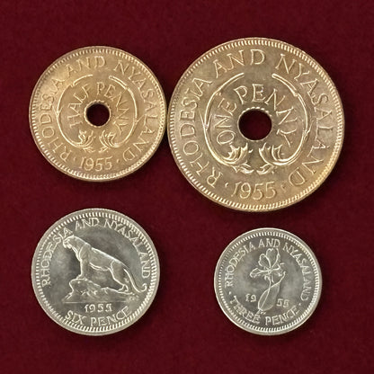 [Federation of Rhodesia and Nysayaland] Coin Set of 7, 1955 [C-0000727]