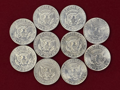 【アメリカ】ケネディ 1/2ドル 白銅貨 10枚組［C-0000738］