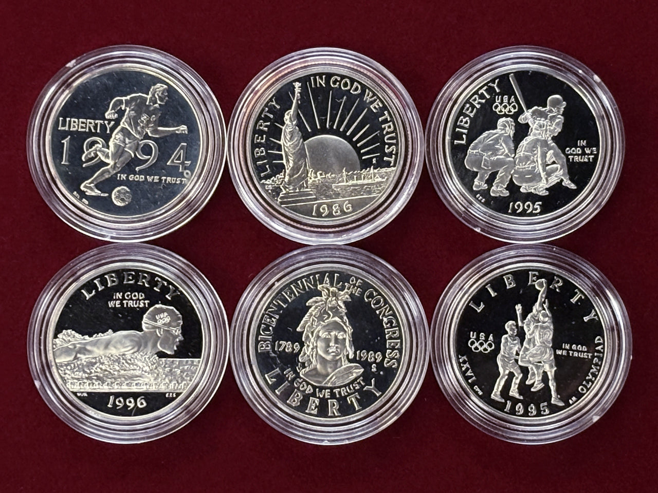 【アメリカ】1/2ドル 記念白銅貨 プルーフ 6枚組［C-0000740］