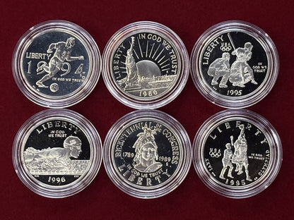 【アメリカ】1/2ドル 記念白銅貨 プルーフ 6枚組［C-0000740］
