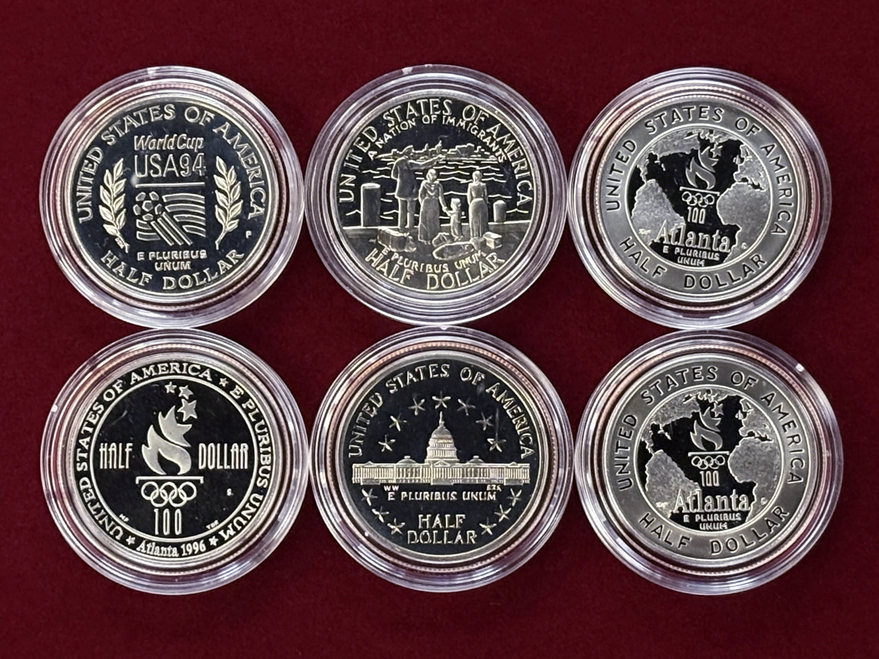 【アメリカ】1/2ドル 記念白銅貨 プルーフ 6枚組［C-0000740］