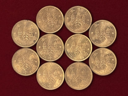 【日本】桐1銭 青銅貨 10枚組 昭和12(1937)［C-0000754］